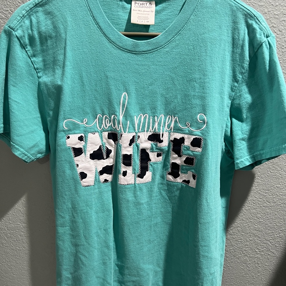 Teal Cool Miner Wife Shirt